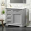 Meuble-lavabo simple 36 po avec lavabo en céramique 36 po, 2 tiroirs basculants, portes à fermeture en douceur, conception autoportante-1136485314