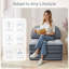 Canapé-lit futon capitonné pliable avec support pour le dos, taille simple, velours côtelé-591291740