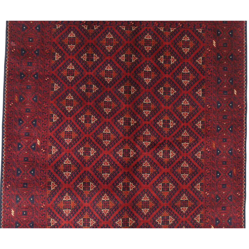 High-Quality Hand-Knotted Red Area Rug