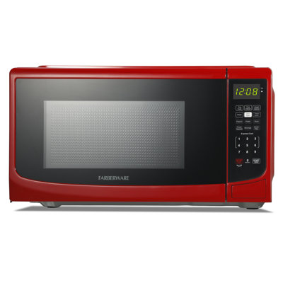 Farberware Countertop 0.7 Cu. Ft. 700-Watt Countertop Microwave Oven, Red