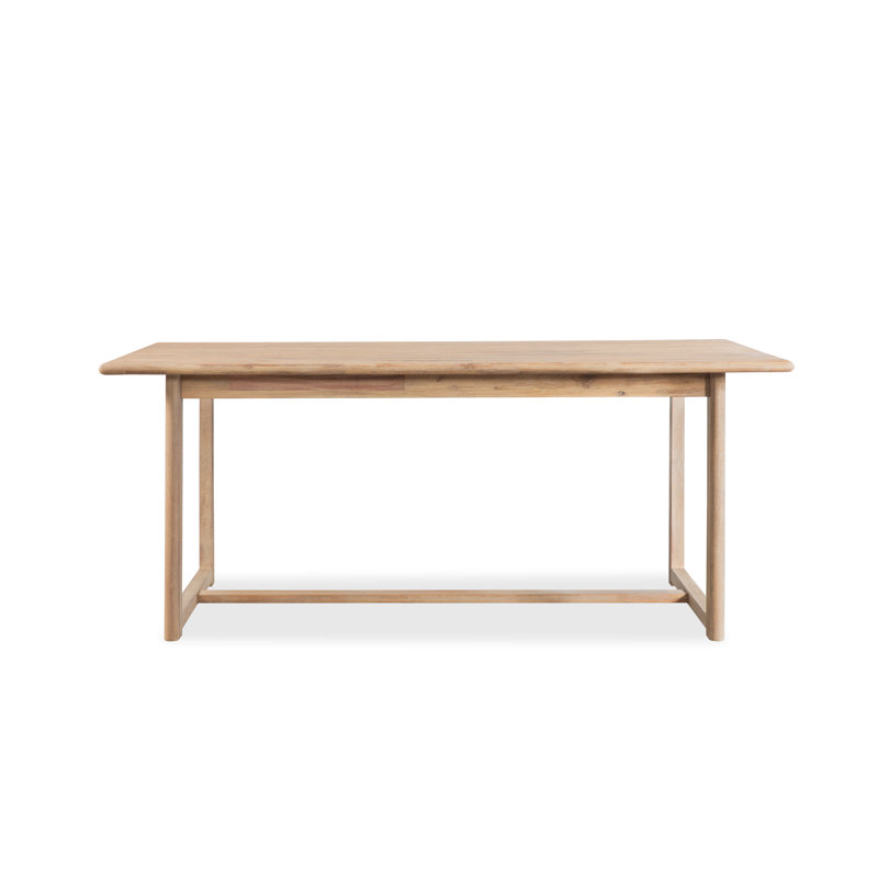 Table de salle à manger d'extérieur en bois massif 70,8 po