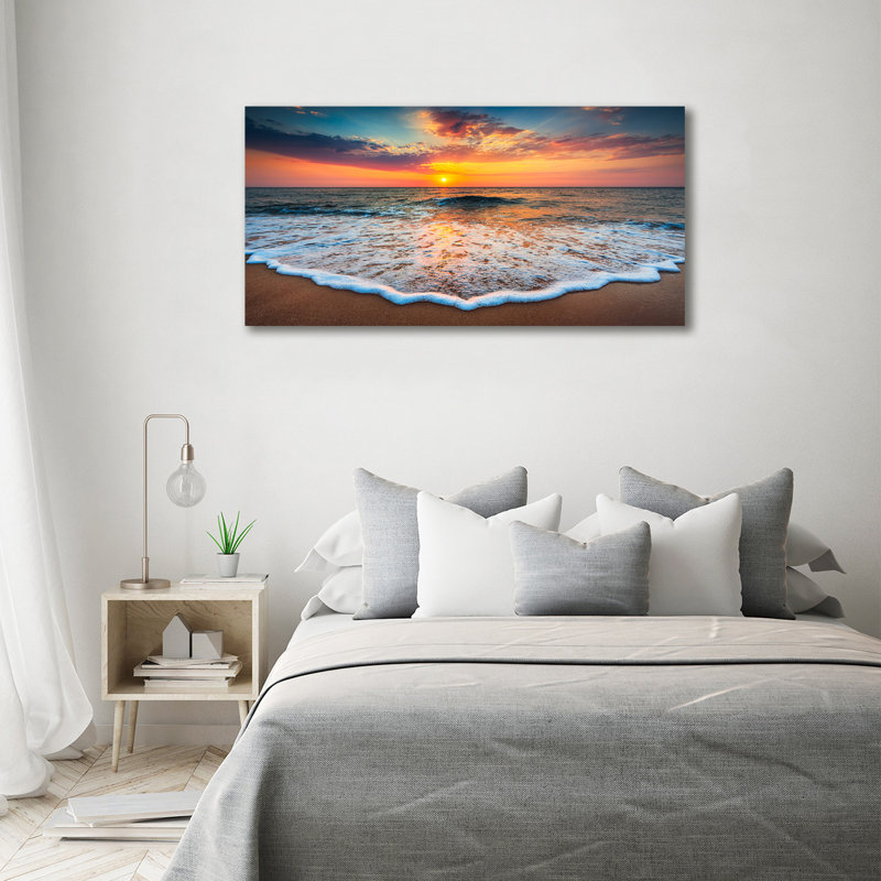Sunset By The Sea - Wrapped Canvas Print