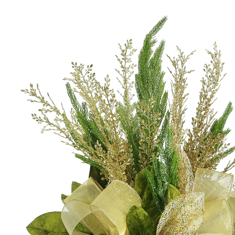 Holiday Arrangement With Pine And Bows