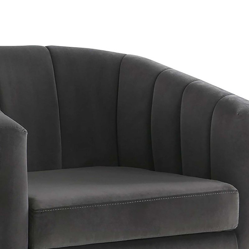 Fauteuil d'appoint touffeté tonneau