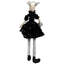 Figurine de Noël renne assis avec pieds pendants - 18 po