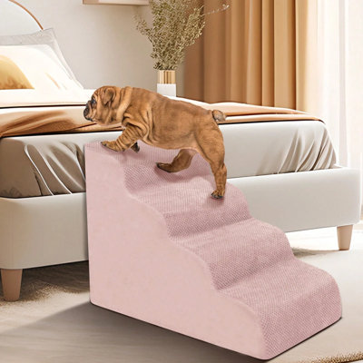 Escaliers pour chiens pour petits chiens - Marches en mousse haute densité, rampe antidérapante extra-large pour canapé ou lit, idéale pour les chiens âgés, les chiens blessés et les petits chats