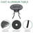 Round Metal Outdoor Dining Table With Umbrella Hole , 31'' in. W 31'' in. D
