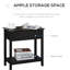 Table basse foncée avec plateau rabattable, meuble de rangement d'appoint pour salon avec tablette inférieure, style rétro charmant et moderne