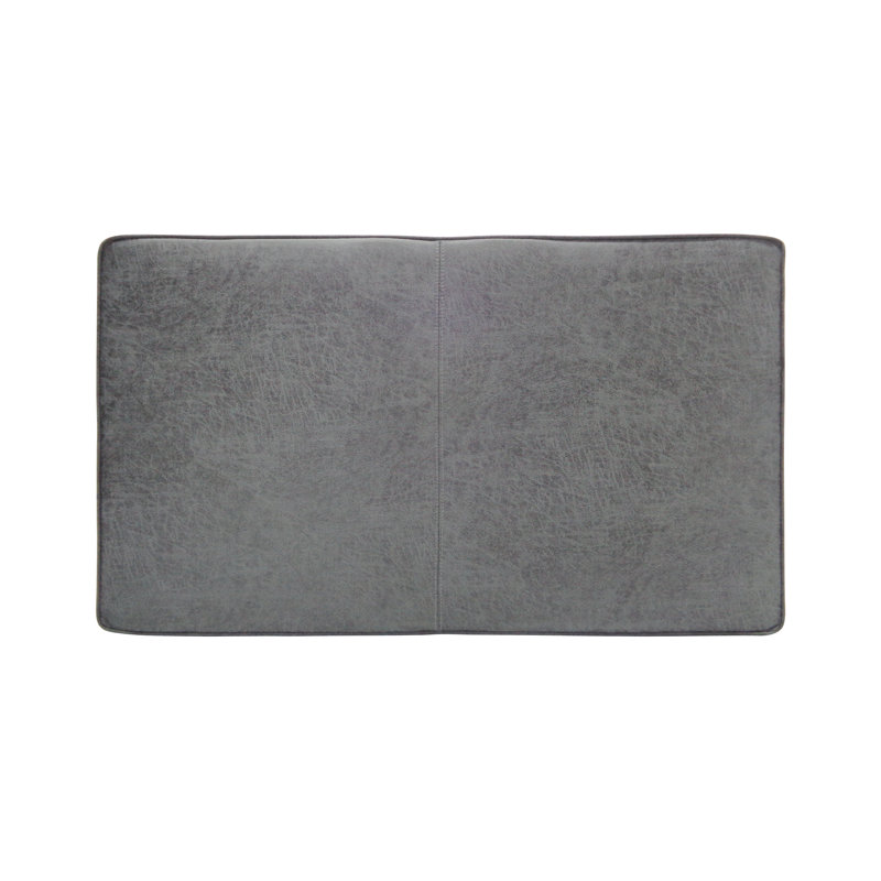 Cadell Upholstered Ottoman, Slate Microfiber/Microsuede