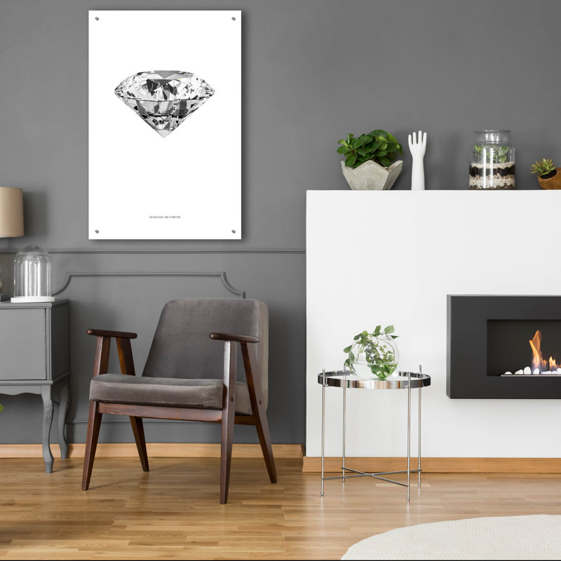 «Diamonds Are Forever Ii» par TypeLike, H 36 po x l 24 po x P 0,2 po