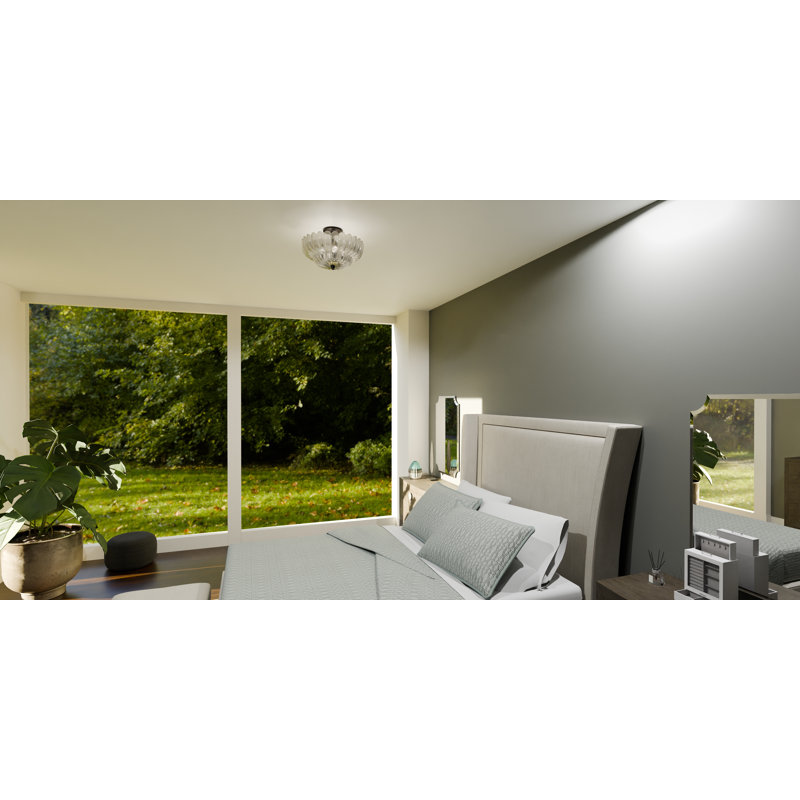 Libbie 4-Light Mottled Cocoa Semi-Flush Mount