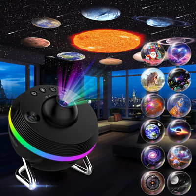Galaxy Projector, 13-In-1 HD Planetarium Star Projector With Meteor & RGB Lighting Effects, Adjustable Focus, Timer, And Quiet Operation For Bedroom, -  BEAUTY DEPOT, V13BDD4DA
