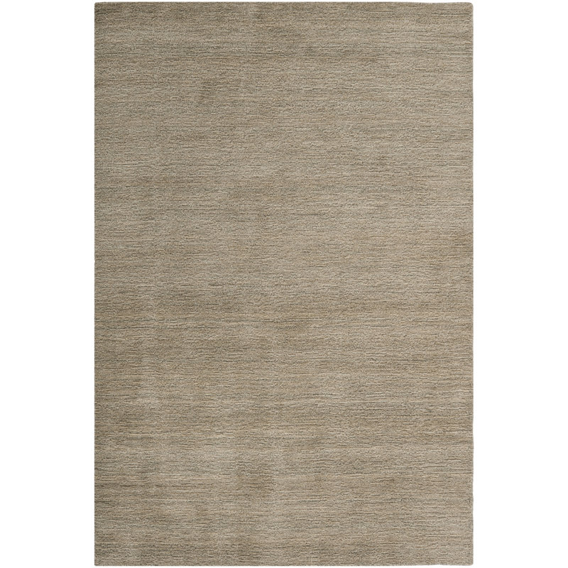 Southbury Hand Loomed Wool/Cotton Solid Color Rug in Gray, Rectangle 3' x 5'