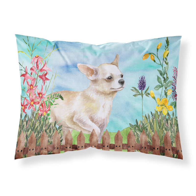Taie d’oreiller spring, Chihuahua avec la patte en l'air