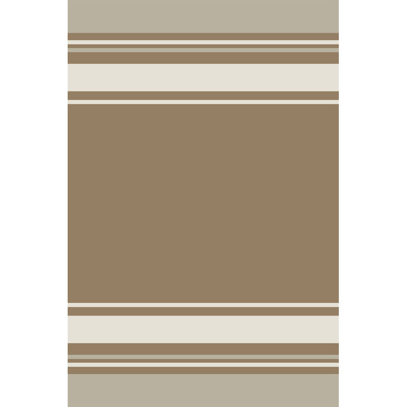 Brown Gray Theme Section Stripe Pattern Modern Machine Washable Decorative Rug, Rectangle 2'6" x 4'11"  Rug Pad Included