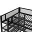 Lit mezzanine double noir avec rangement à 4 niveaux