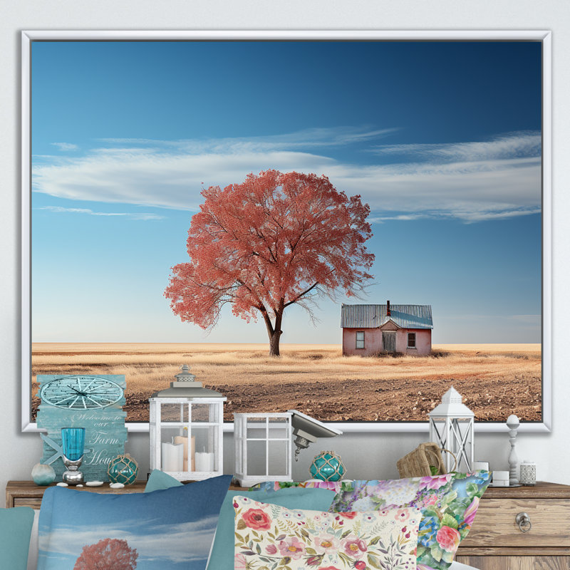 Prairie Panorama, impression sur toile, Cadre flottant blanc, H 12 po x l 20 po x P 1 po