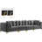 Tremblay 138" Velvet Square Arm Modular Sofa-87475421
