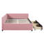 Lit de jour double rembourré avec tiroirs de rangement RIDGEPOLE - rose-1958516731
