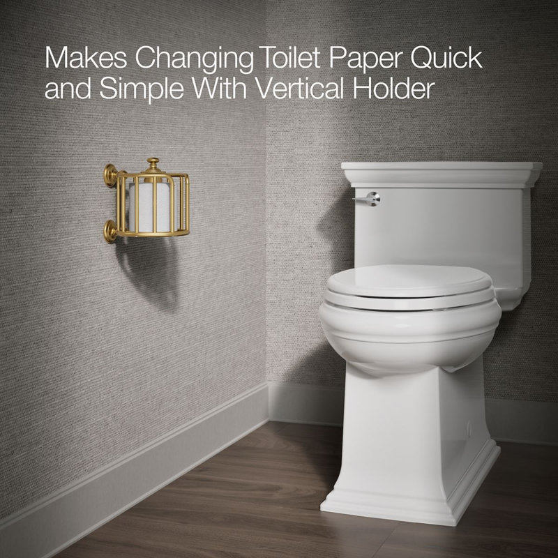 Artifacts® Toilet Tissue Carriage, Vibrant Brushed Moderne Brass