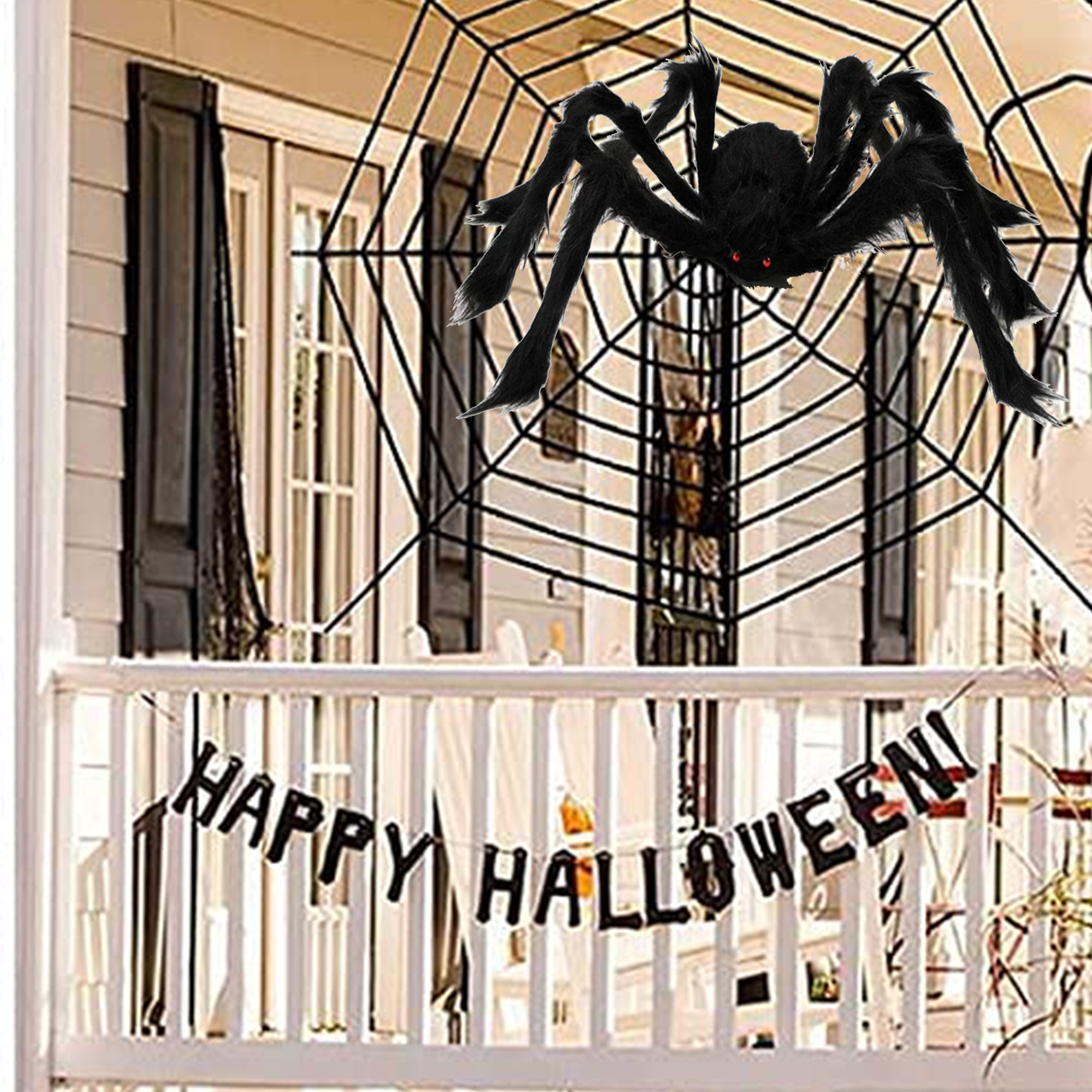 The Holiday Aisle® Decorations Scary Giant Spider | Wayfair