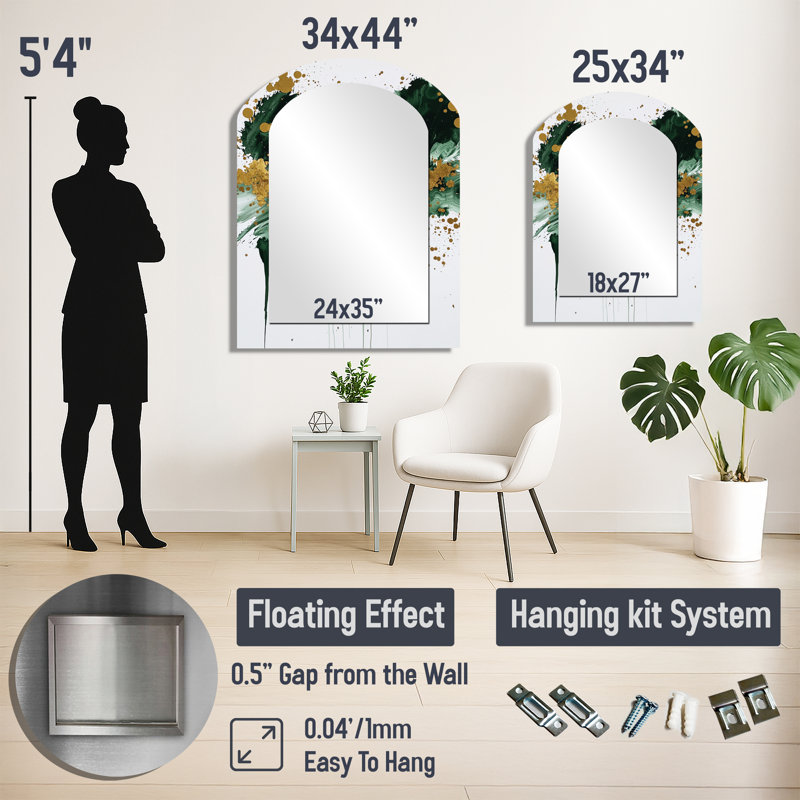 Miroir mural Minimalist, 34" x 25"