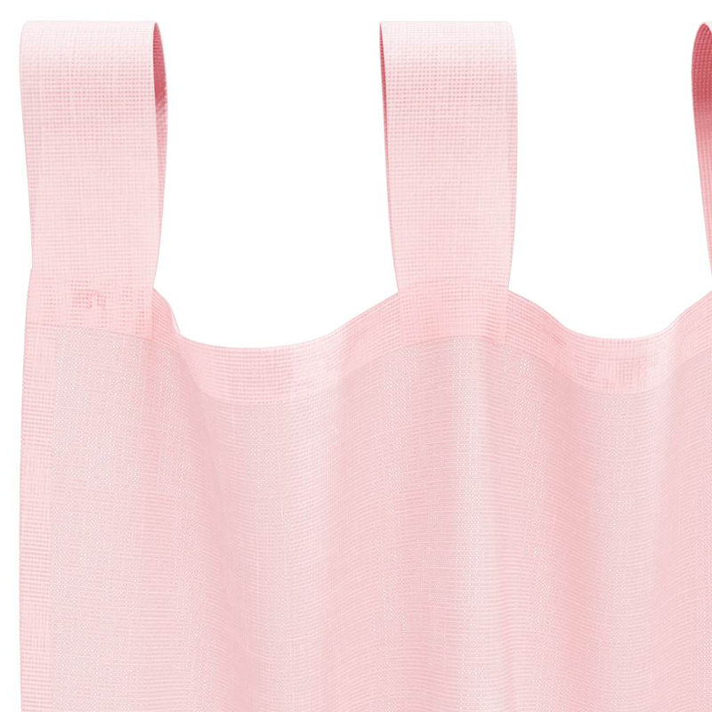 Vidaxl Voile Curtains With Loops 2 Pcs 140 Cm, 140cm Width x 225cm Drop, Light Pink