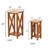 Set of 2 Solid Wood Nesting Tables Rustic Accent Side Tables with Open X-Frame Design Espresso-246741549