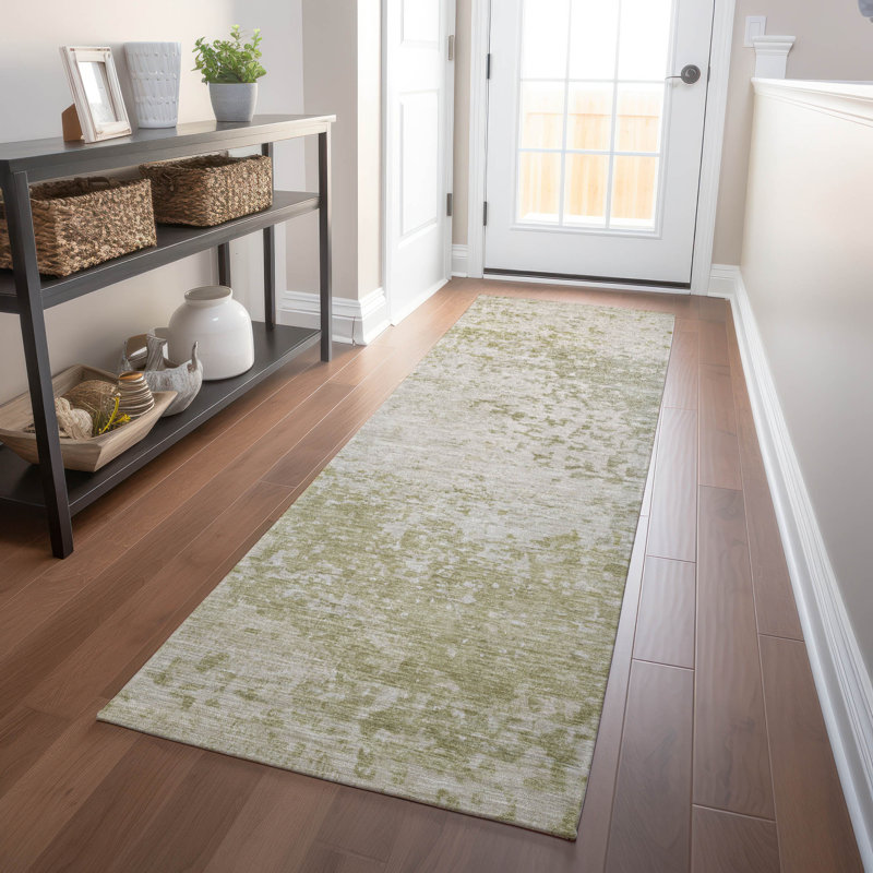 Machine Washable Indoor/Outdoor Xhevrie Beige Rug, Runner 2'3" x 7'6"