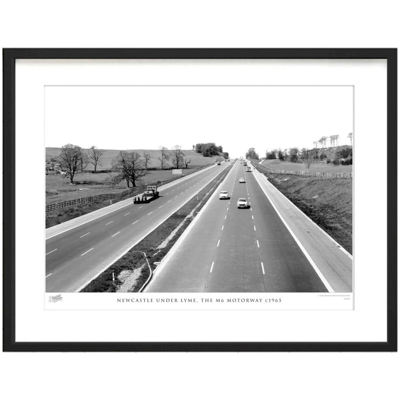Newcastle Under Lyme, The M6 Motorway C1965 - Single Picture Frame Print, 60cm H x 80cm W x 2.3cm D