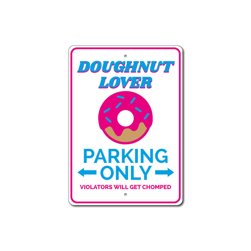 Enseigne en aluminium Donut Lover, H 18 po x l 12 po x P 0,06 po
