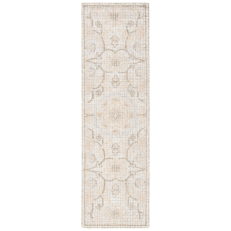 Sulema Hand Tufted Wool Floral Rug, Runner 2'3" x 8'