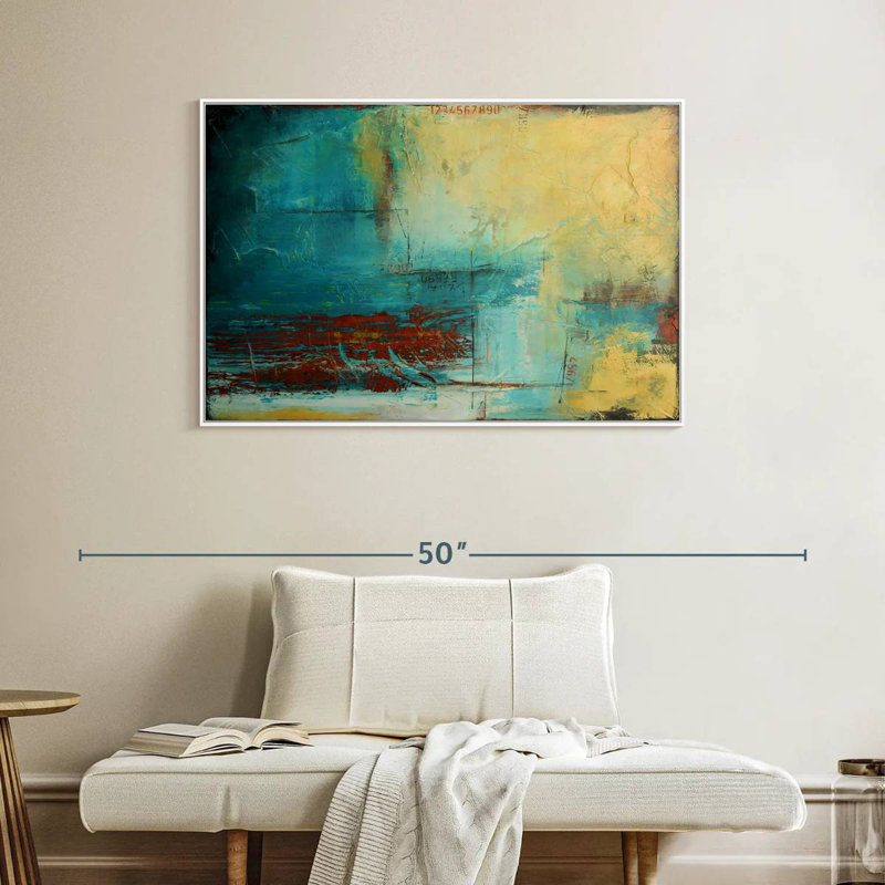 Limite éloignée, Cadre flottant blanc, 40 po x 27 po