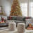 Terri Wide Velvet Round Pouf Ottoman-1036623952