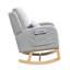 Fauteuil à bascule de 27,5 po de large gris avec un design élégant décontracté, offrant un confort supplémentaire