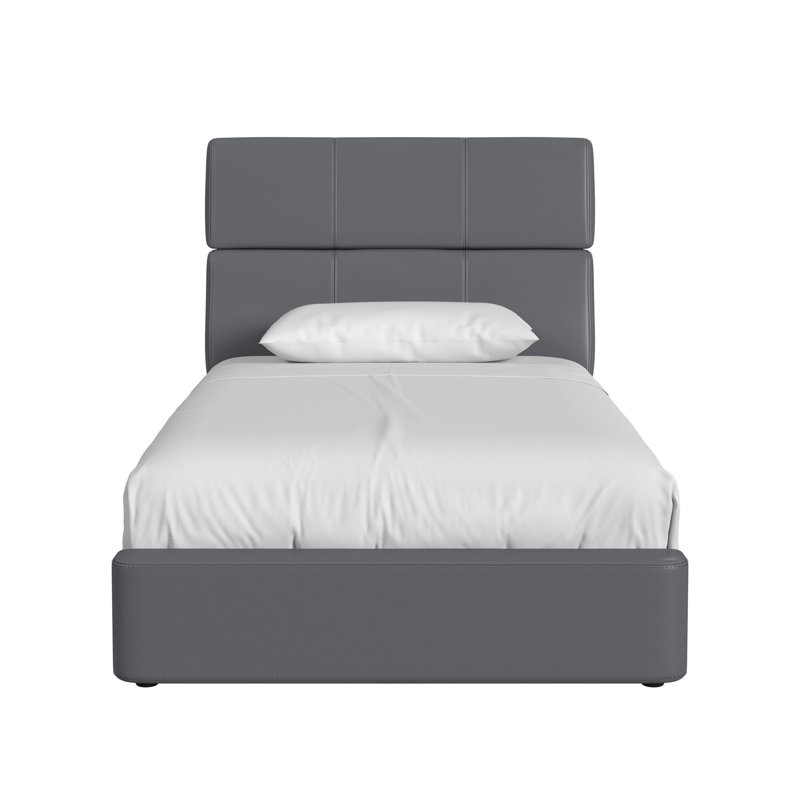 Avonlee Picket House Furnishings Booker Bed in Grey PU, Twin