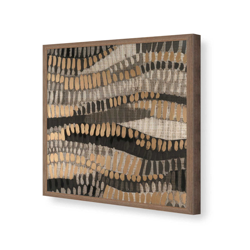 «Metallic Onulation I» par June Erica Vess, reproduction d'art, H 36 po x l 36 po, Brun