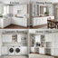 Armoire murale moderne en bouleau blanc moderne avec portes à cadre étroit et quincaillerie à fermeture en douceur pour les cuisines et les espaces polyvalents-122739920-122739921
