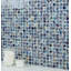 Carreau de mosaïque en verre à bord droit pour piscine 0,9 po x 0,9 po-109069845