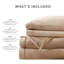 Ensemble de 4 draps pour grand lit taupe - 100% doux et confortable brossé des deux côtés avec 2 taies d'oreiller élastiques