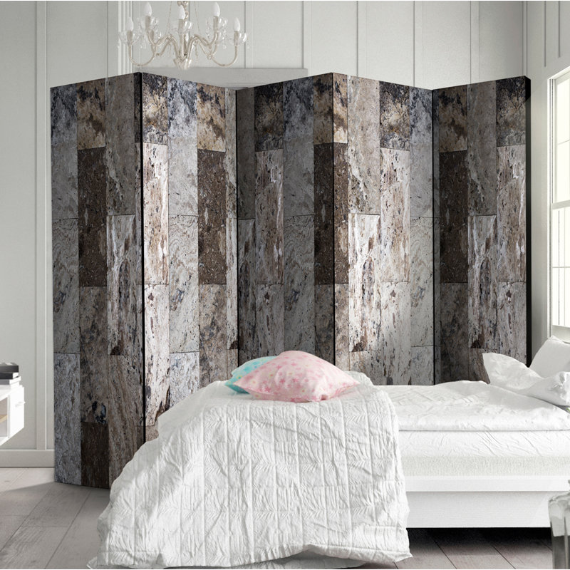 Solid Wood Folding Room Divider, 5