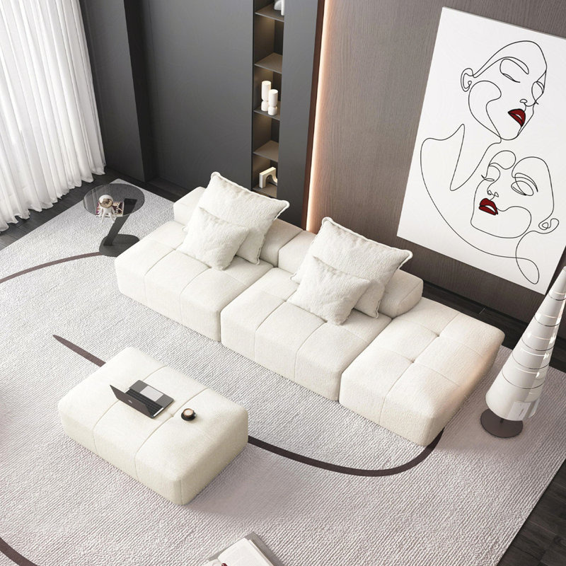 Canapé modulaire surdimensionné Boneless, Beige
