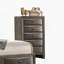 Commode de style transitionnel 1pc Poignées ovales à 5 tiroirs