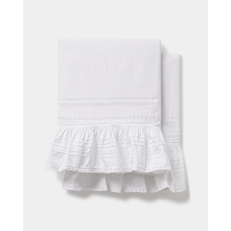 Prairie Crochet Cotton Pillowcase, Standard