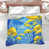 Bleu moyen / jaune foncé
