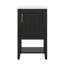 Meuble-lavabo de 20 po avec comptoir d'évier, armoire de rangement moderne avec porte à fermeture douce, support de rangement et tablette ouverte