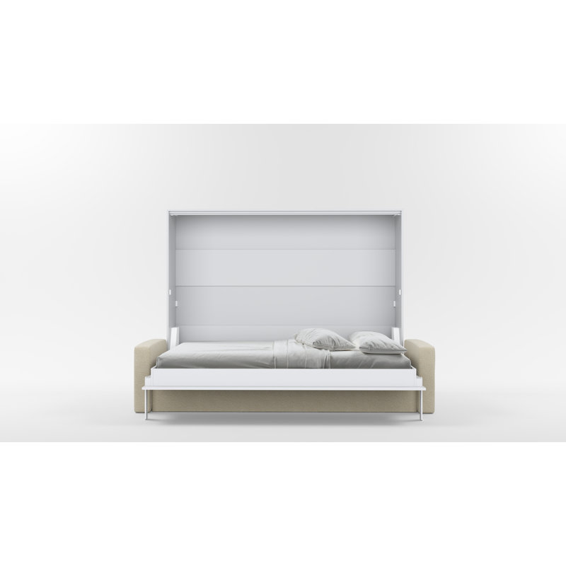 Neidelin Upholstered Bed, White/Cream