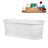 71" Streamline Soaking Freestanding Tub and Tray With Internal Drain-101697654