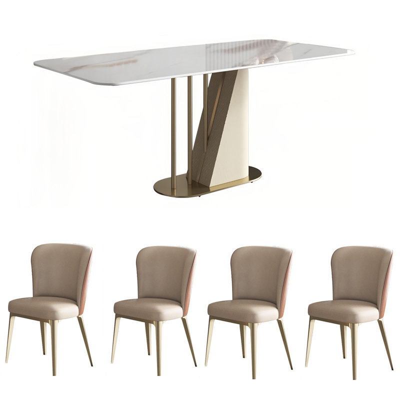 Ensemble de table de salle à manger rectangulaire moderne simple L 55,11 po x l 31,49 po