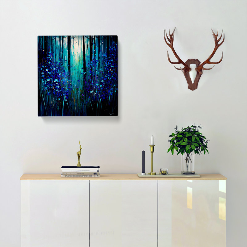Bluebell Field Abstract Expressionism No.1 - No Frame Print, 50cm H x 50cm W x 3cm D